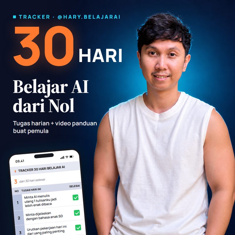 Tracker 30 Hari Belajar AI dari Nol